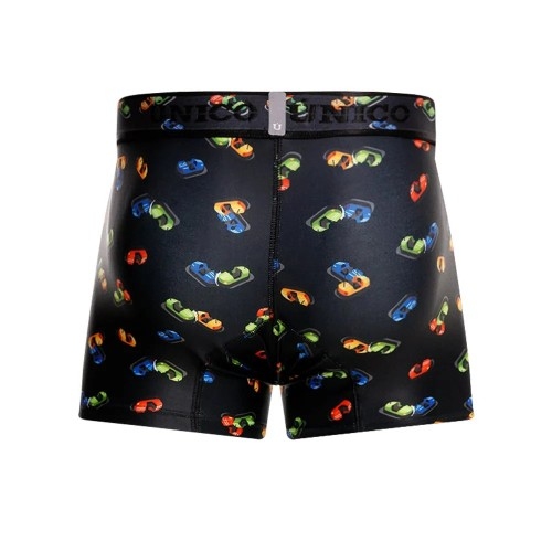 Mundo Unico Chocones noir/print sport trunk