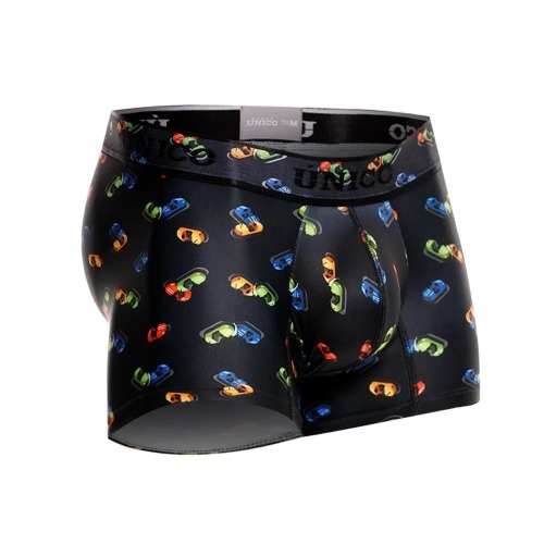 Mundo Unico Chocones noir/print sport trunk