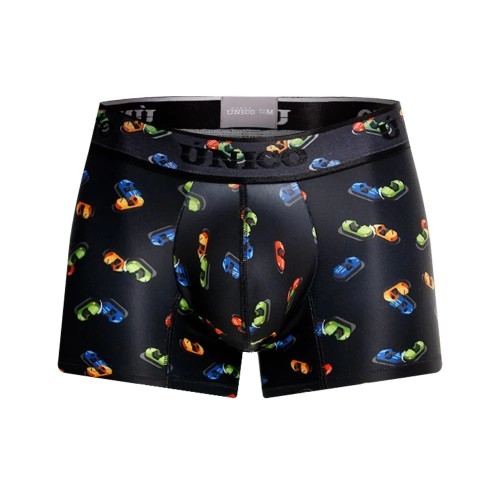 Mundo Unico Chocones noir/print sport trunk