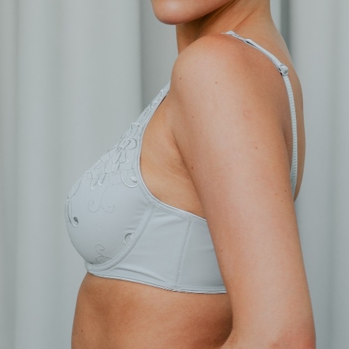 Guy de France Embroidery gris soutien-gorge sans forme