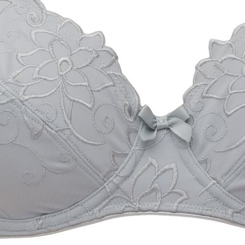 Guy de France Embroidery gris soutien-gorge sans forme