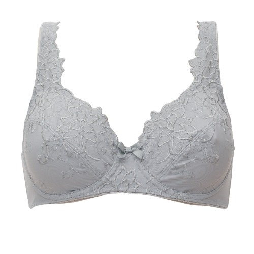 Guy de France Embroidery gris soutien-gorge sans forme