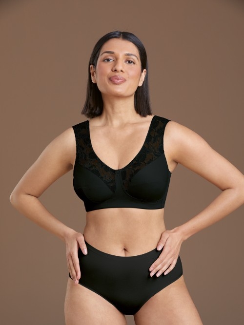 Anita MicroEnergen noir soutien-gorge sans armatures en dentelle