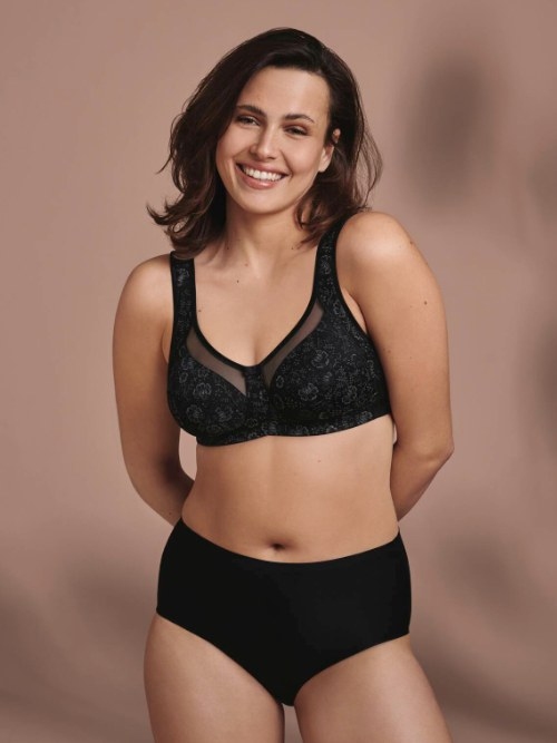 Anita Clara noir soutien-gorge sans armatures en dentelle