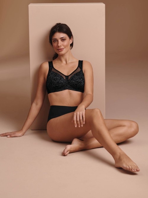 Anita Clara noir soutien-gorge sans armatures en dentelle