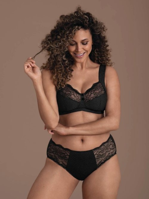 Anita Orely noir soutien-gorge sans armatures en dentelle