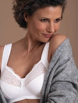 Anita Orely blanc soutien-gorge sans armatures en dentelle