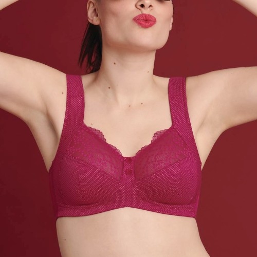 Anita Orely rouge soutien-gorge sans armatures en dentelle