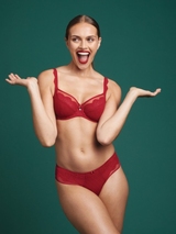 Rosa Faia Selma rouge slip