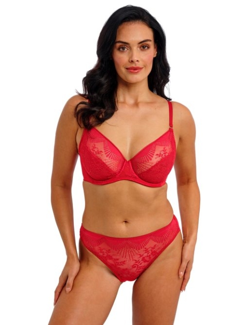 Wacoal Lingerie Sensu Lace rouge soutien-gorge sans forme
