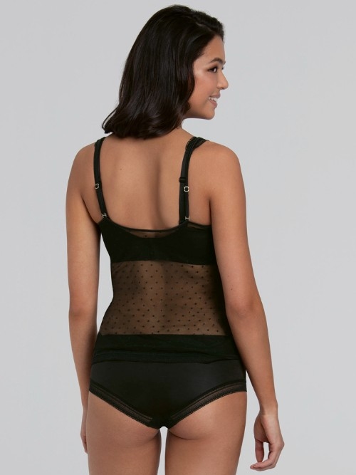 Rosa Faia Emily noir top spaghetti