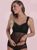 Rosa Faia Emily noir top spaghetti