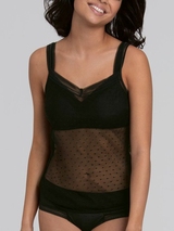 Rosa Faia Emily noir top spaghetti