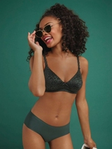 Rosa Faia Joy vert/print soutien-gorge sans armatures en dentelle