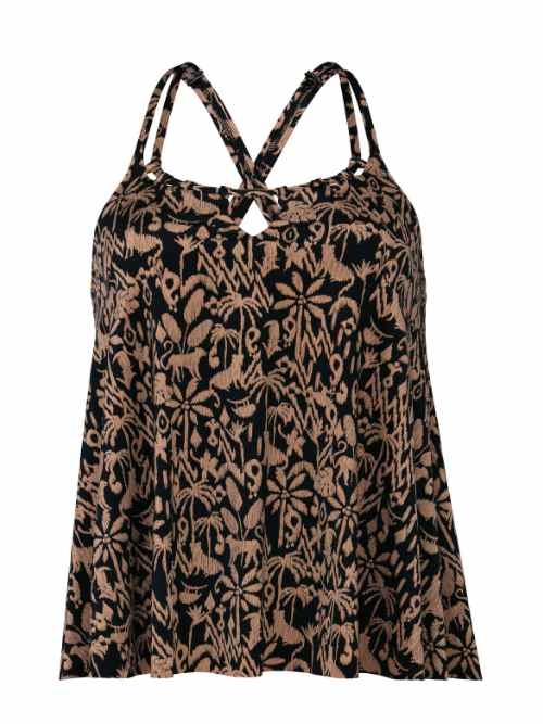 Maillots de bain Rosa Faia Mabel marron tankini top