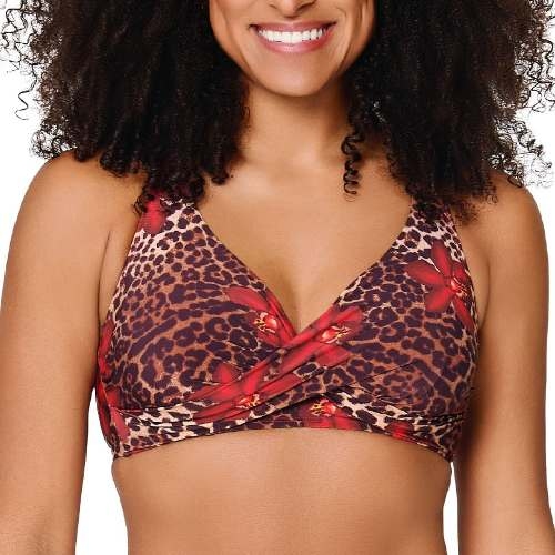 Plage de LingaDore Leopard Flower rouge soutien-gorge bikini corbeille