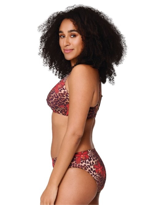 Plage de LingaDore Leopard Flower rouge soutien-gorge bikini corbeille