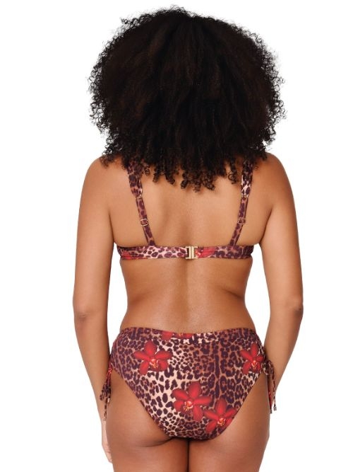 Plage de LingaDore Leopard Flower rouge haut de bikini préformé