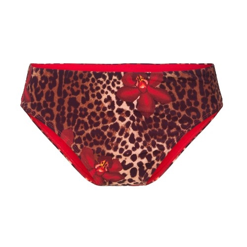Plage de LingaDore Leopard Flower rouge slip de bikini