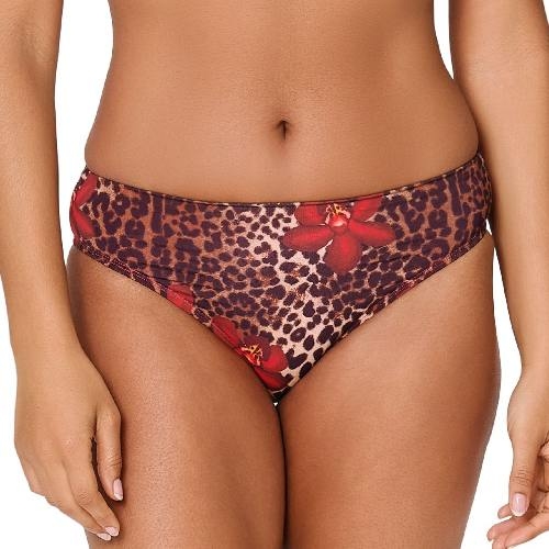 Plage de LingaDore Leopard Flower rouge slip de bikini