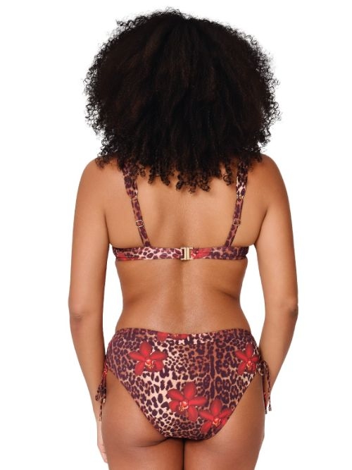 Plage de LingaDore Leopard Flower rouge slip de bikini