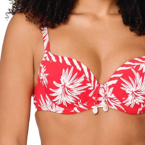 Plage de LingaDore Fresh Flowers rouge haut de bikini préformé