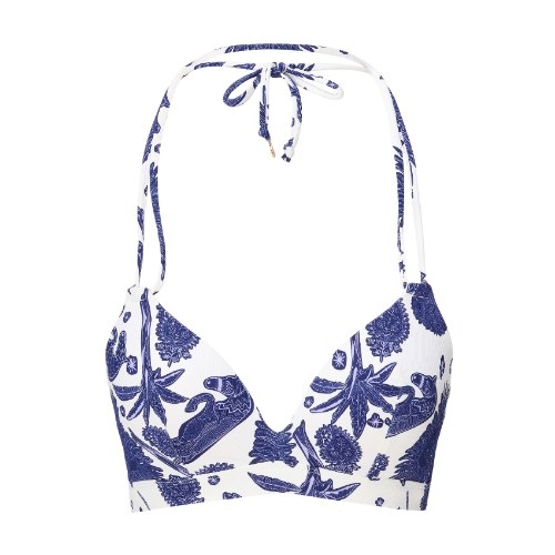 Plage de LingaDore Under The Greek Sun bleu/blanc haut de bikini préformé