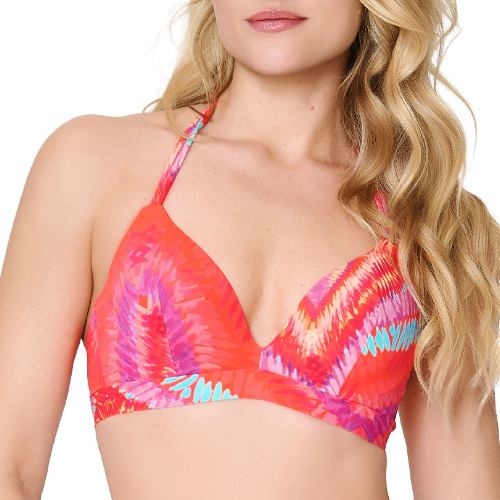 Plage de LingaDore Beach Vibes Only corail haut de bikini préformé