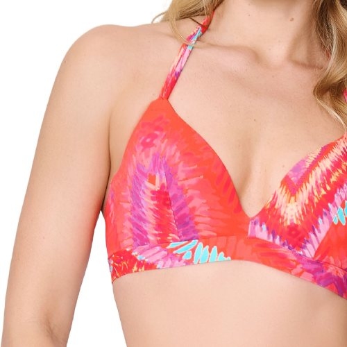 Plage de LingaDore Beach Vibes Only corail haut de bikini préformé