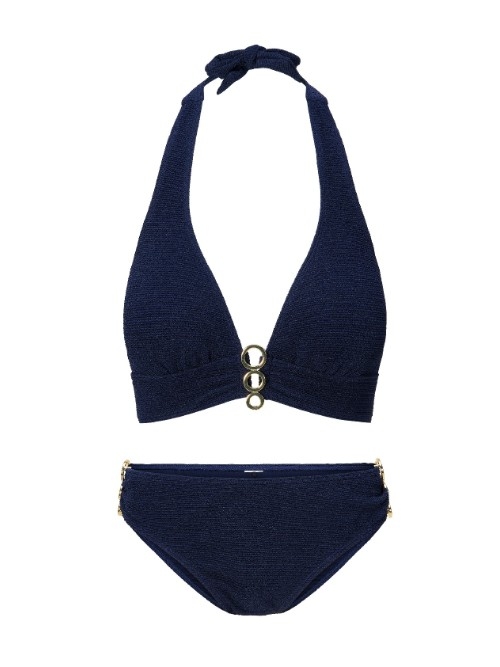 Plage de LingaDore A Touch Of Gold bleu marine set