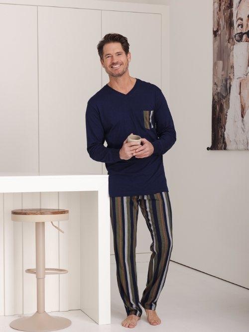 Pastunette Homme bleu marine pyjama