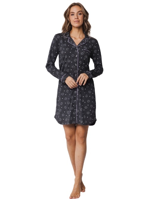 Rebelle Femme gris foncé chemise de nuit