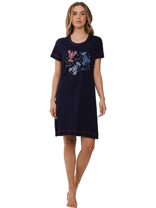 Rebelle Femme bleu marine chemise de nuit