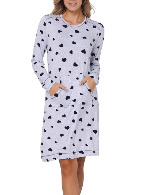 Rebelle Femme gris chemise de nuit