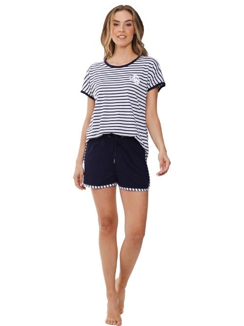 Rebelle  bleu marine shortama
