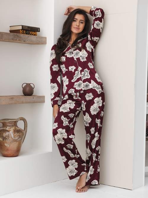 Pastunette Femme rouge foncé pyjama