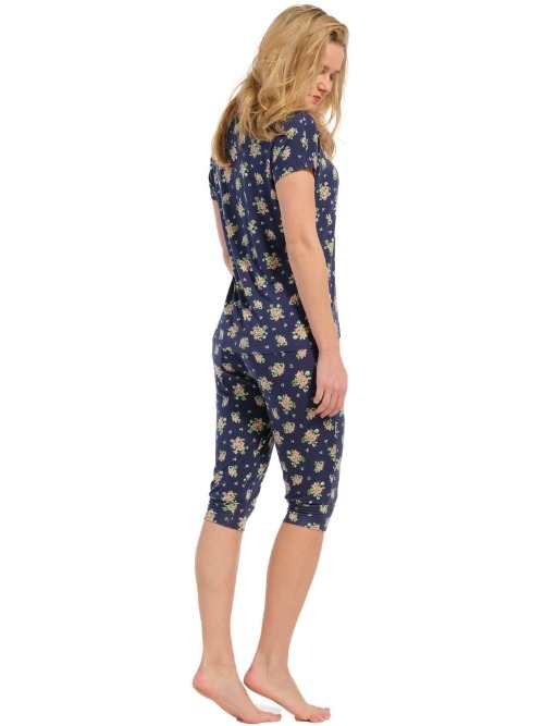 Pastunette Femme bleu marine pantalon de pyjama