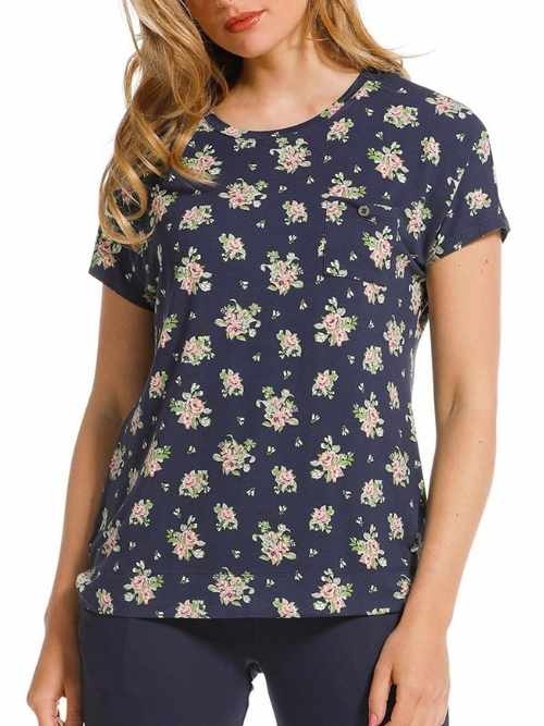 Pastunette Femme bleu marine chemise de pyjama