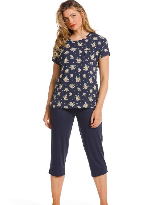 Pastunette Femme bleu marine chemise de pyjama