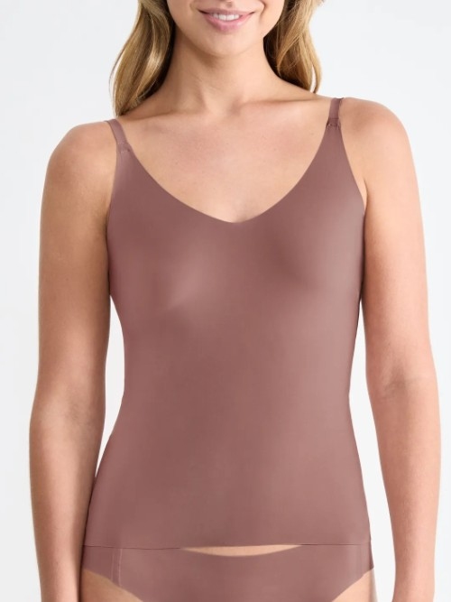 Sloggi Zero Feel marron top spaghetti