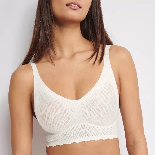 Sloggi Zero Feel Bliss blanc soutien-gorge sans armatures en dentelle