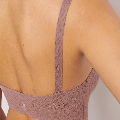 Sloggi Zero Feel Bliss marron soutien-gorge sans armatures en dentelle