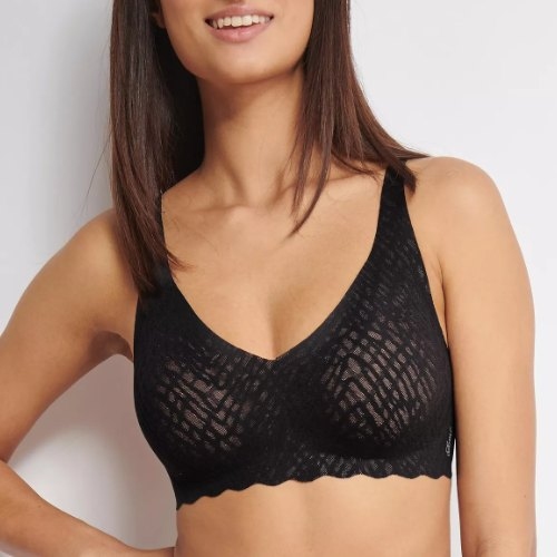 Sloggi Zero Feel Bliss noir soutien-gorge sans armatures en dentelle