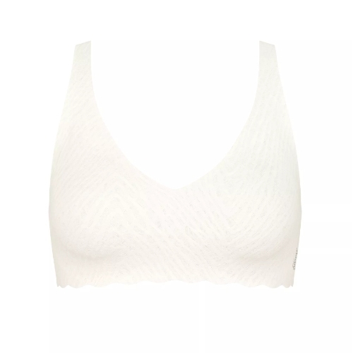 Sloggi Zero Feel Bliss blanc soutien-gorge sans armatures en dentelle