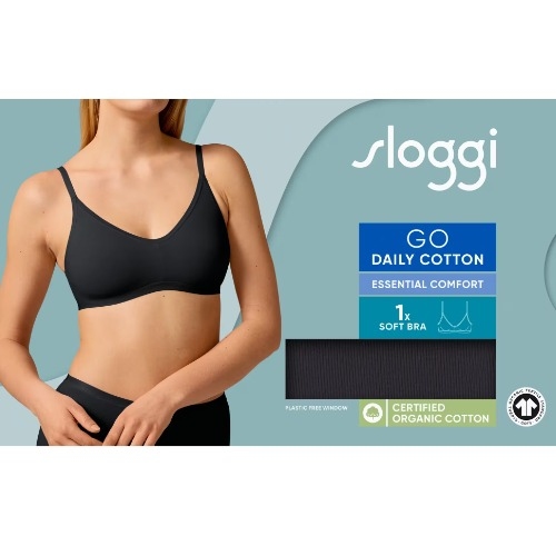 Sloggi GO Daily Cotton noir soutien-gorge sans forme