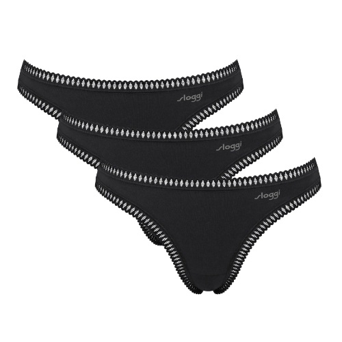 Sloggi GO Crush noir culotte string