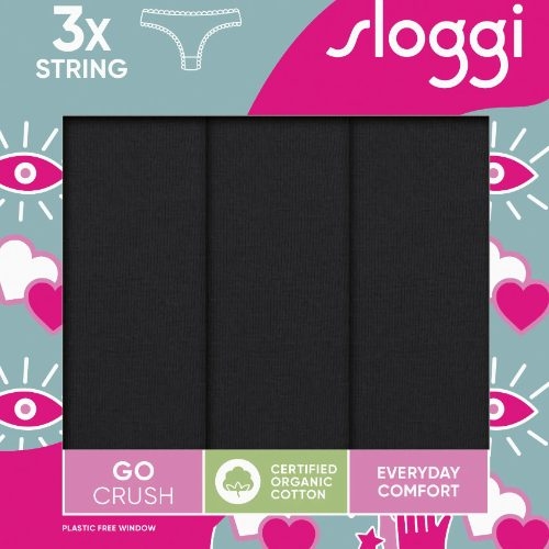 Sloggi GO Crush noir culotte string