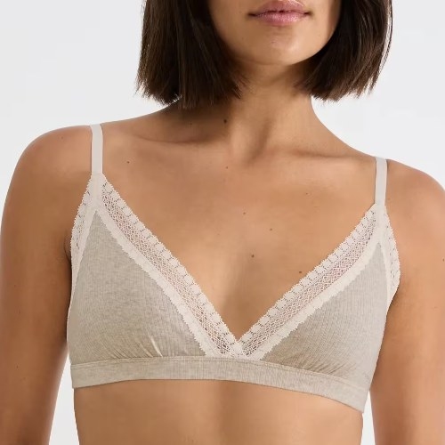Sloggi GO Ribbed gris soutien-gorge sans forme