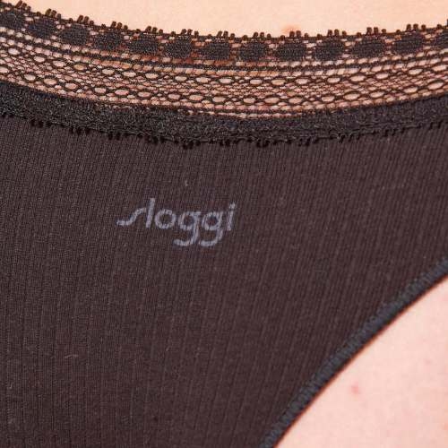 Sloggi GO Ribbed noir slip brésilien