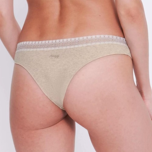 Sloggi GO Ribbed gris slip brésilien